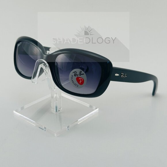 NEW Ray-Ban Jackie Ohh Tortoise Black Frame Gradient Polarized Lens RB4101 58-17 - Picture 3 of 6